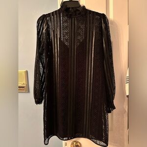 The Kooples Mesh Black dress